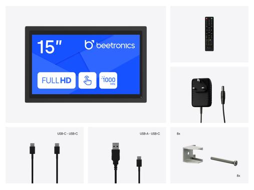 15 inch touchscreen (high brightness)