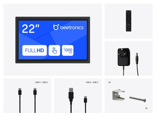 22 inch touchscreen metal (high brightness)