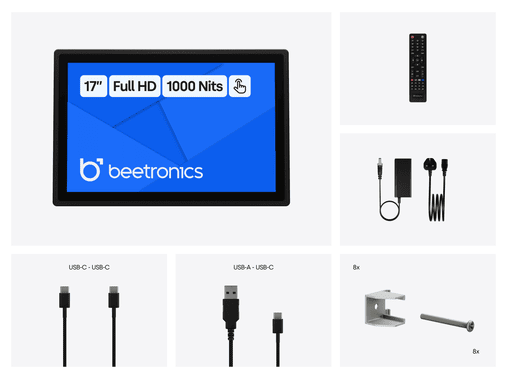17 Inch Touchscreen Metal (High Brightness)